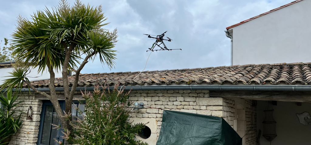 traitement de toiture par drone