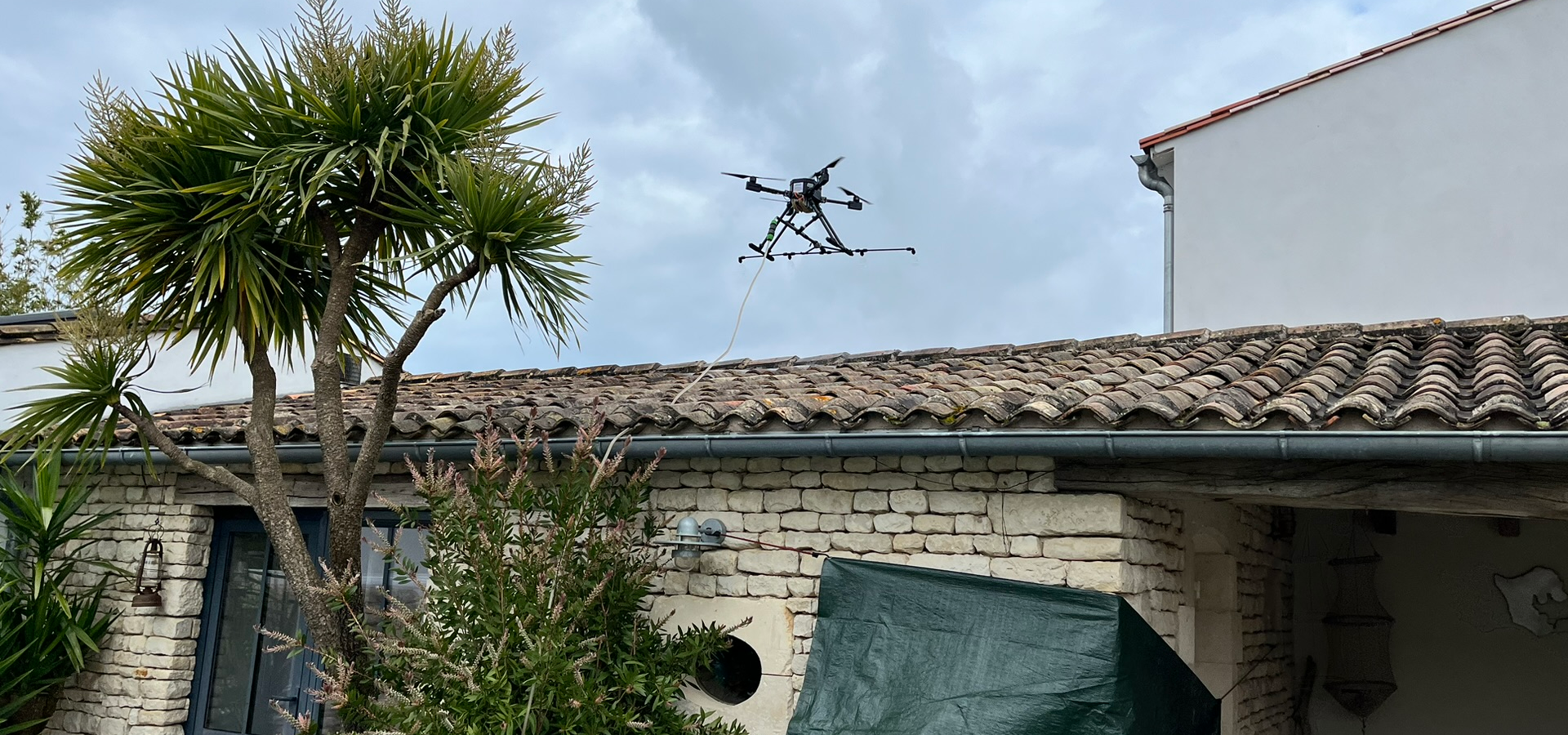 traitement de toiture par drone